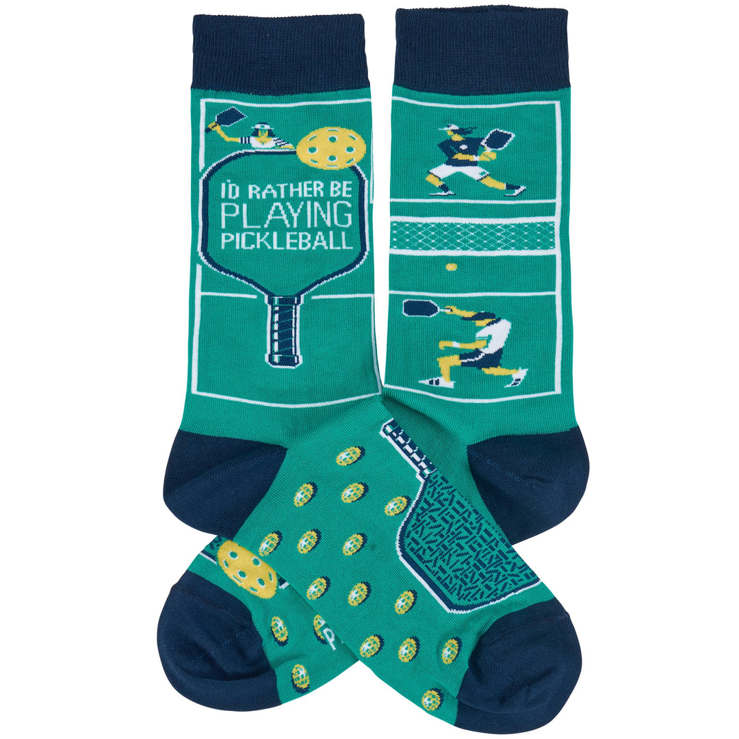 Rather Be Playing Pickleball Socks - Premium socks from Primitives by Kathy - Just $10.95! Shop now at Pat's Monograms