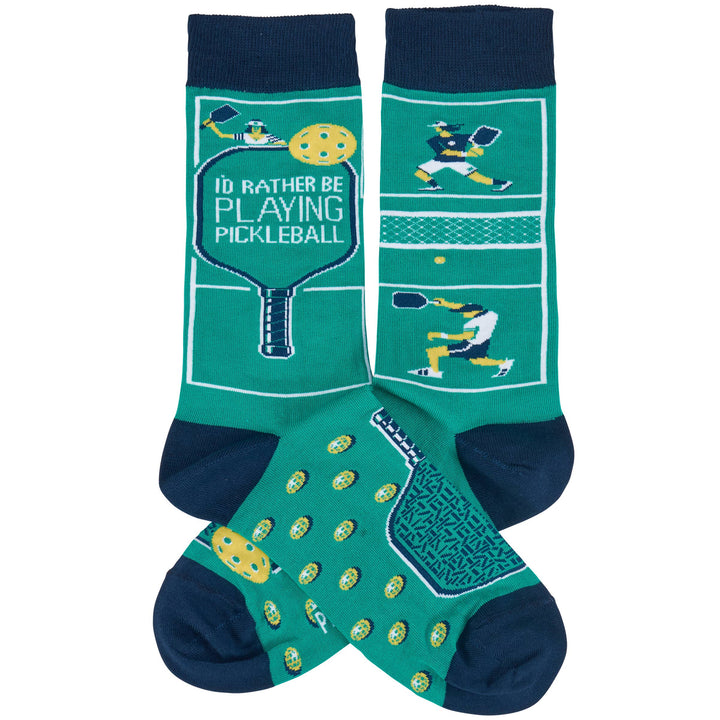 Rather Be Playing Pickleball Socks - Premium socks from Primitives by Kathy - Just $10.95! Shop now at Pat's Monograms