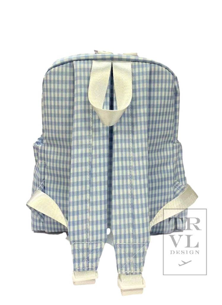 Mini Backer - Gingham Mist - Premium Backpack from TRVL Design - Just $47.95! Shop now at Pat's Monograms