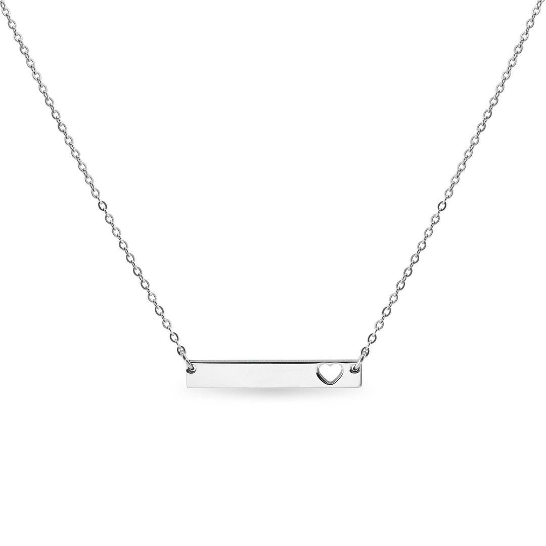 Cutout Heart Bar Necklace - Laser Engraved Personalization - Premium jewelry from WJW - Just $22.95! Shop now at Pat's Monograms