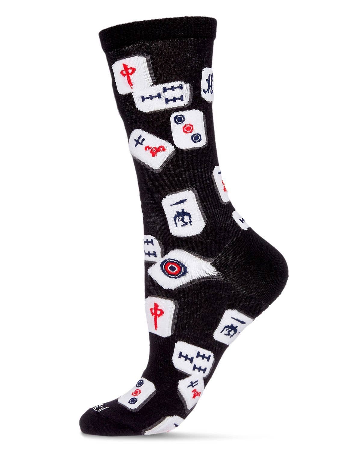 MeMoi Mahjong Bamboo Blend Crew Socks - Premium Socks from Infinity Classics International Inc. - Just $7.95! Shop now at Pat's Monograms