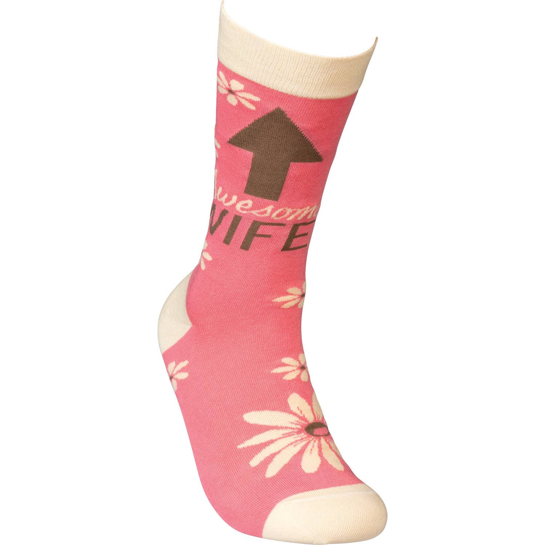 Awesome Wife Socks - Premium socks from Primitives by Kathy - Just $11.50! Shop now at Pat's Monograms