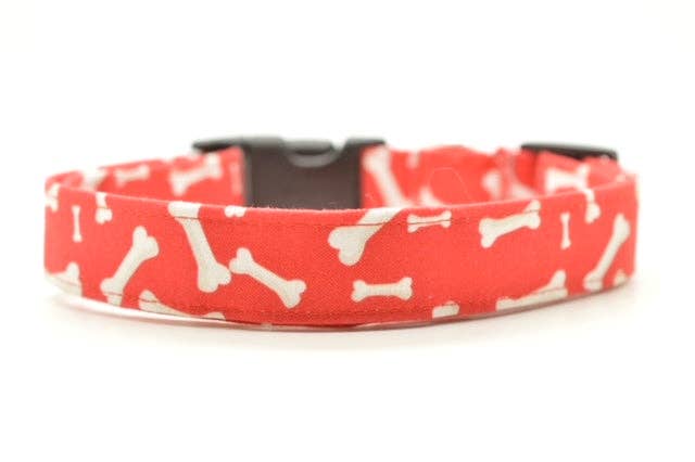 Red Dog Bones Collar - Premium Pet Accessories from Dog Collar World - Just $10! Shop now at Pat's Monograms