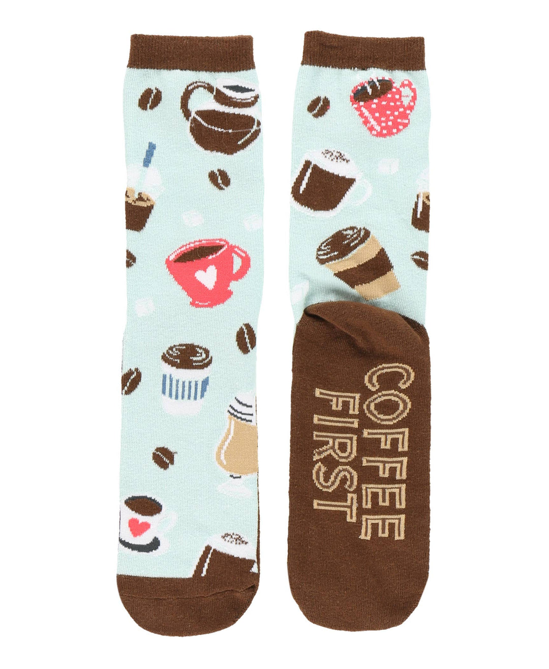 Coffee First Adult Crew Sock - Premium Socks from Lazy One - Just $9.95! Shop now at Pat's Monograms