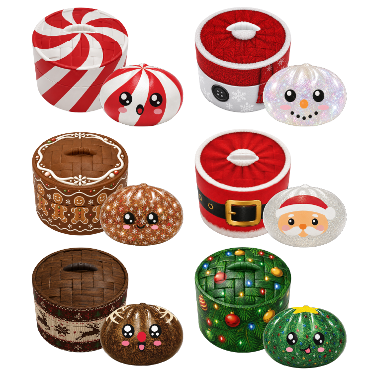 Fun Doh Petite (Mini) Squishy Christmas Dumplings Toy — Novelty Brands