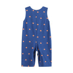 Blue Pumpkin Print Knit Smocked Overalls - Premium  from Lil Cactus - Just $36! Shop now at Pat's Monograms