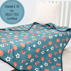 Muslin Quilt Baby & Kids Blanket Little Athlete Sporty - Premium Baby Blanket from LollyBanks - Just $29.95! Shop now at Pat's Monograms