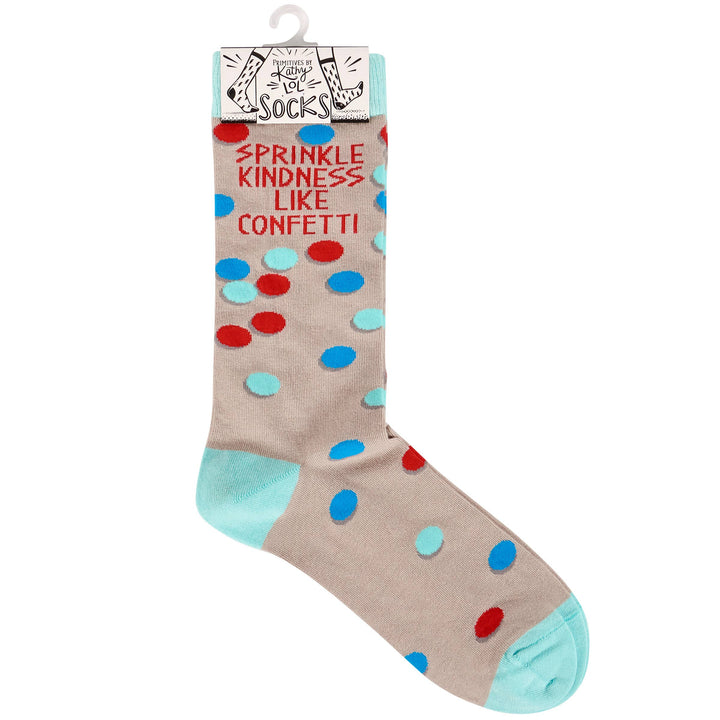 Spread Kindness Like Confetti Socks - Premium Socks from Primitives by Kathy - Just $11.50! Shop now at Pat's Monograms