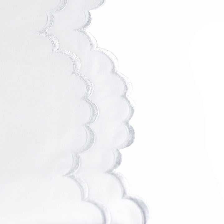 Double Scallop Embroidered Percale Euro Sham Pair - Premium Home Textiles from Mélange Home - Just $48.95! Shop now at Pat's Monograms