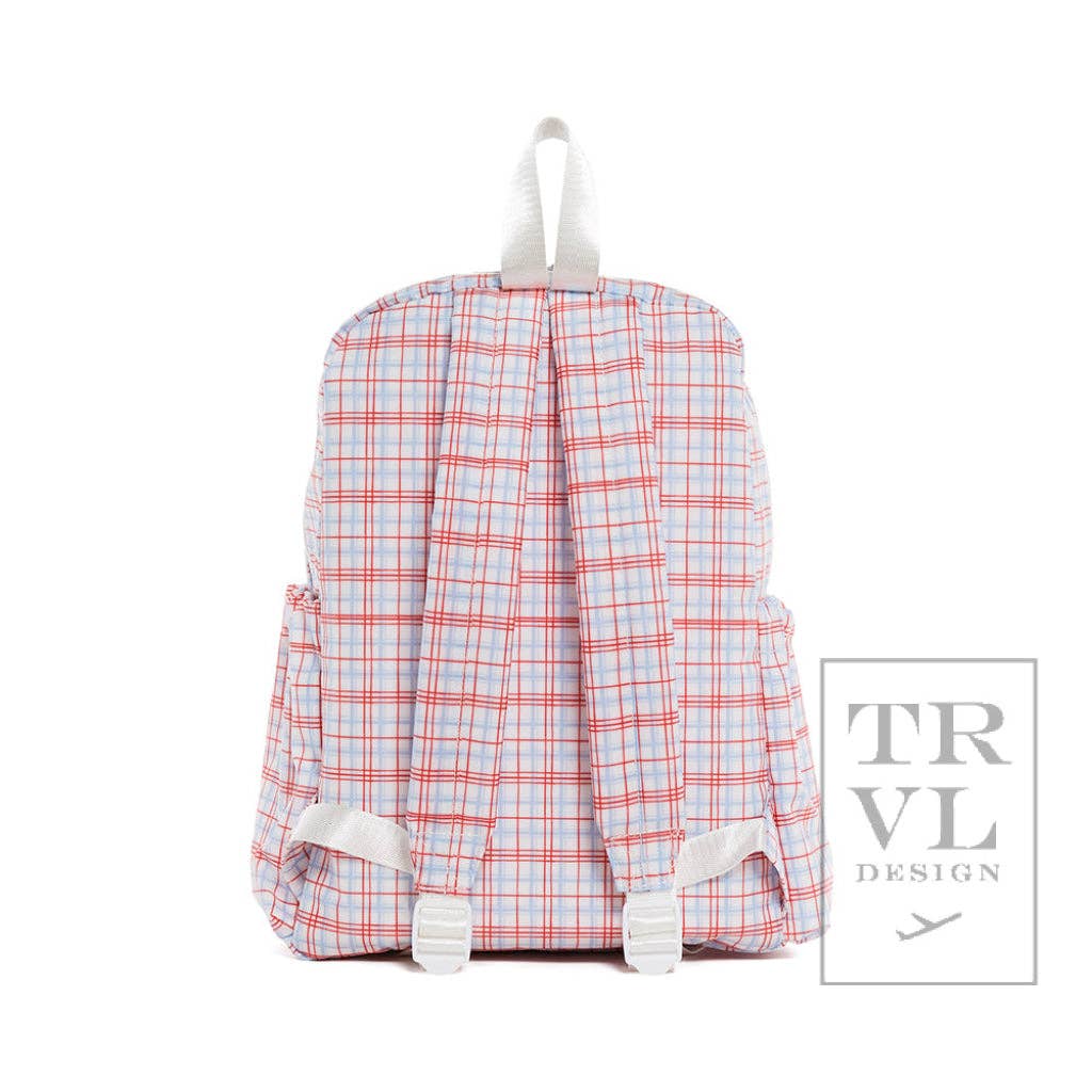 Backpacker - Backpack Classic Plaid Red - Premium Backpack from TRVL Design - Just $64.95! Shop now at Pat's Monograms