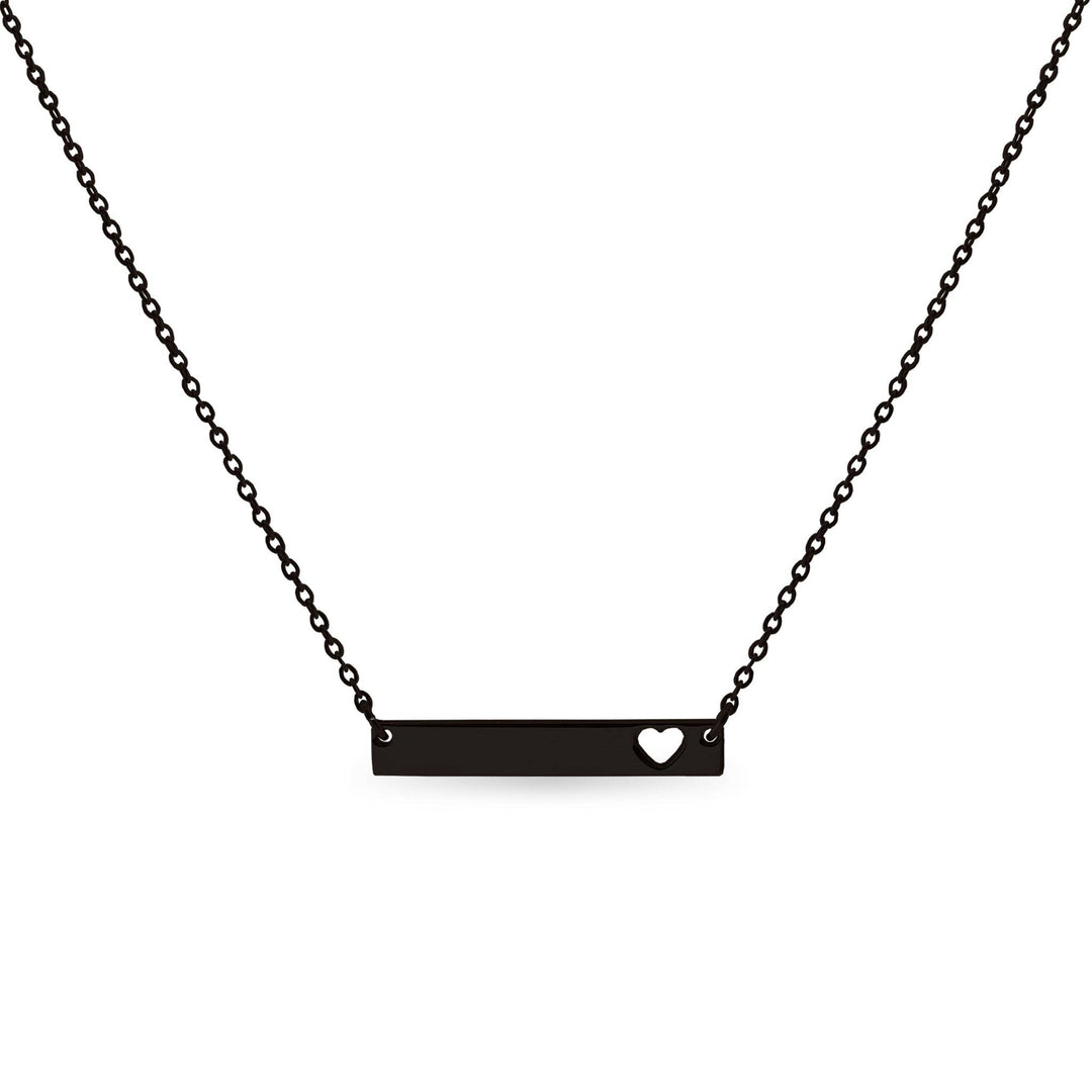 Cutout Heart Bar Necklace - Laser Engraved Personalization - Premium jewelry from WJW - Just $22.95! Shop now at Pat's Monograms