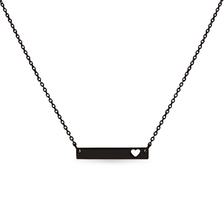 Cutout Heart Bar Necklace - Laser Engraved Personalization - Premium jewelry from WJW - Just $22.95! Shop now at Pat's Monograms