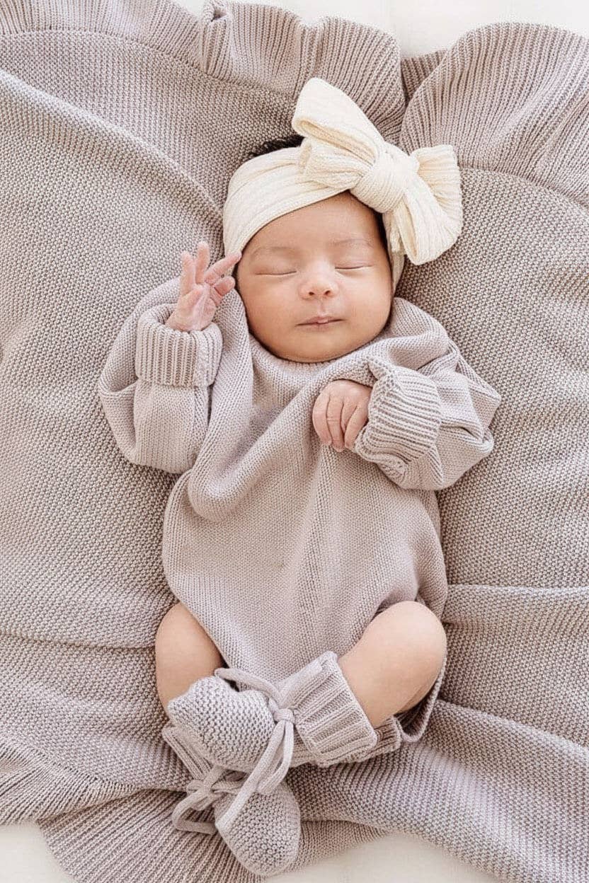 Knit Sweater Bubble Romper