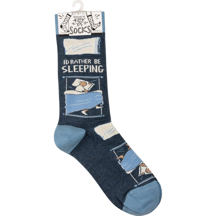 I'd Rather Be Sleeping Socks - Premium socks from Primitives by Kathy - Just $11.50! Shop now at Pat's Monograms