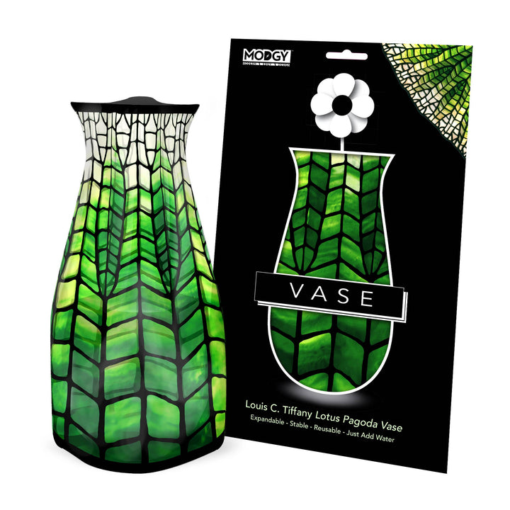 Modgy Expandable Vase - Louis C. Tiffany Green Lotus Pagoda - Premium decor from Modgy - Just $9.95! Shop now at Pat's Monograms