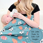 Muslin Quilt Baby & Kids Blanket Little Athlete Sporty - Premium Baby Blanket from LollyBanks - Just $29.95! Shop now at Pat's Monograms