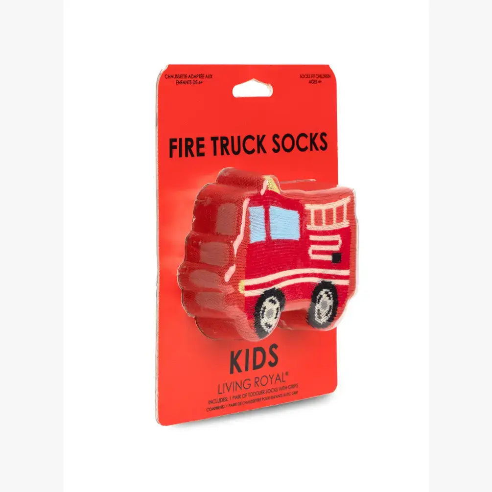 3D Packaged Crew Socks - Kids - Fire Truck - Red - Premium Socks from Living Royal - Just $9.95! Shop now at Pat's Monograms