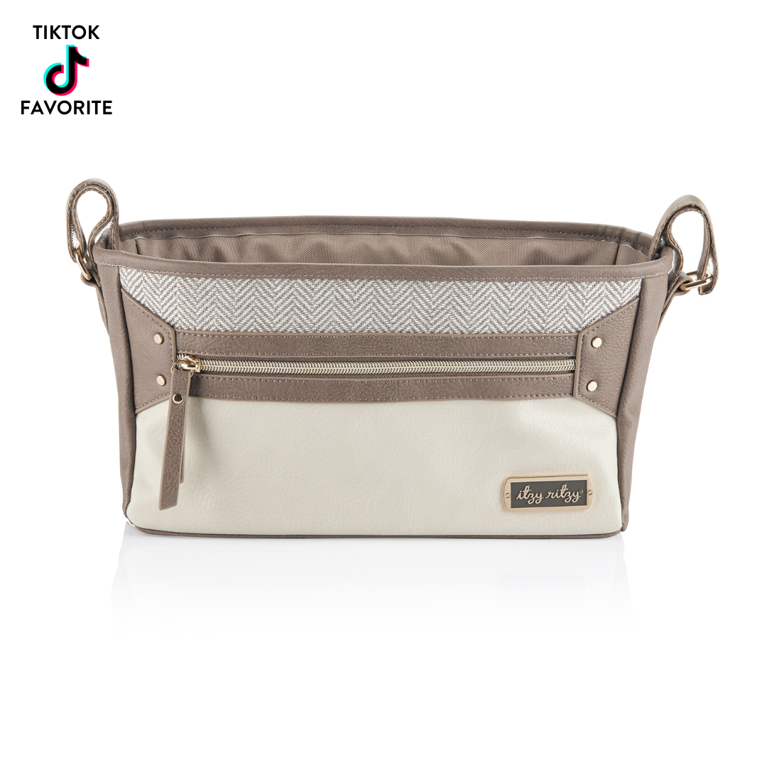 Vanilla Latte Travel Stroller Caddy - Premium Baby Accessories from Itzy Ritzy - Just $34.99! Shop now at Pat's Monograms