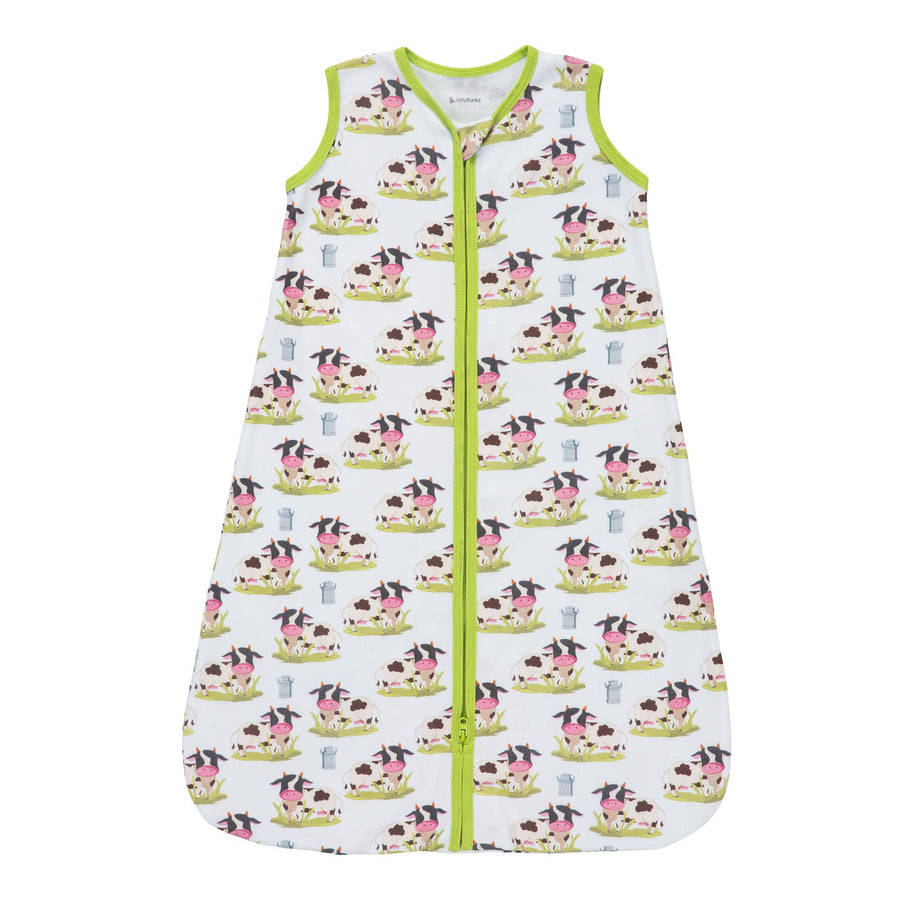 Moo Moo Here Baby Sleep Sack, 100% Organic Cotton - Premium Baby Sleepwear from LollyBanks - Just $21.95! Shop now at Pat's Monograms