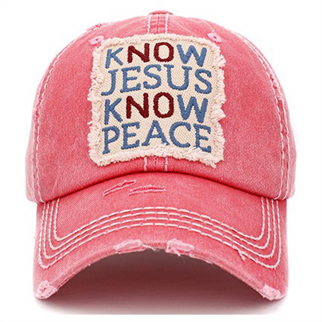 Know Jesus Know Peace Hat - Premium Hat from Your Fashion Wholesale - Just $19.95! Shop now at Pat's Monograms