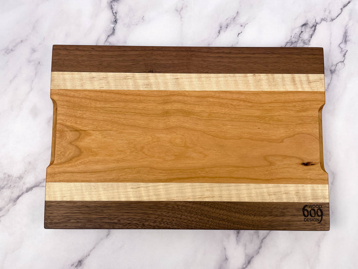 Small Luxury Cutting Board - Cherry, Walnut, Curly Maple - Premium Hardwood Cutting Board from 609 Wood Design - Just $54.95! Shop now at Pat's Monograms