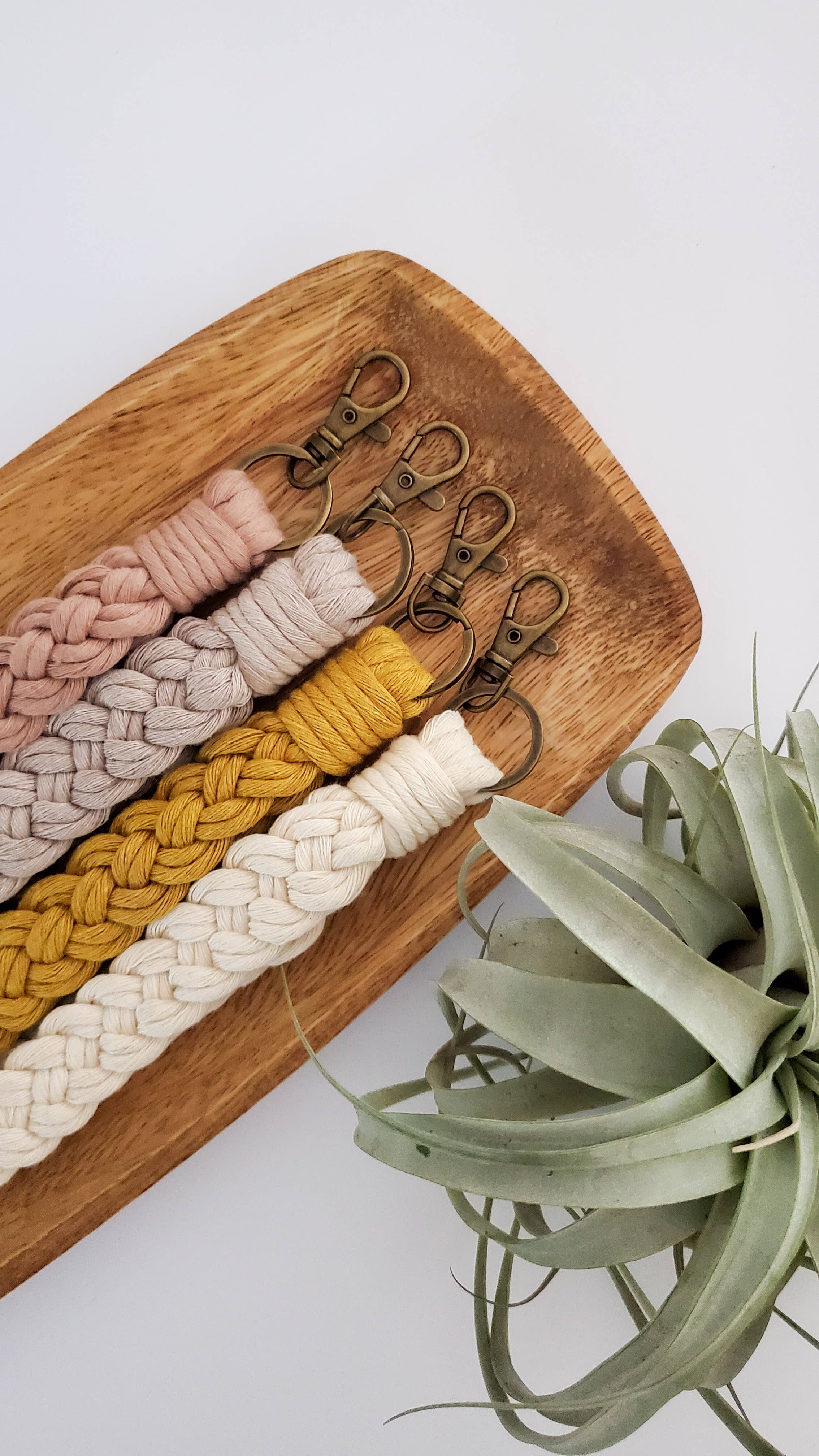 Braided Macrame Wristlet Keychain - Premium Accessories from Under The Pines Goods - Just $13.95! Shop now at Pat's Monograms