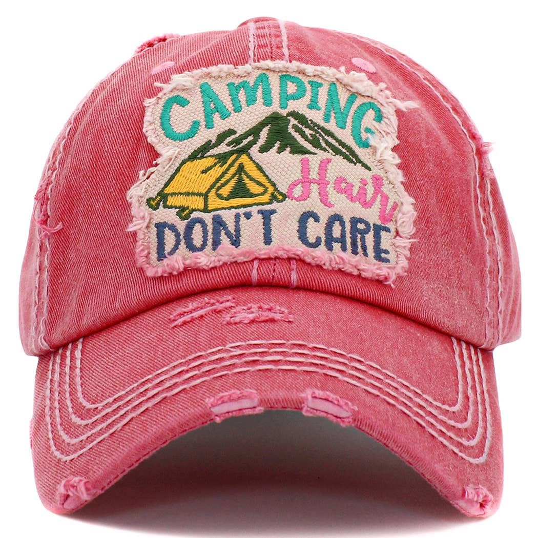 Camping Hair Don't Care Hat - Premium hats from Your Fashion Wholesale - Just $19.90! Shop now at Pat's Monograms