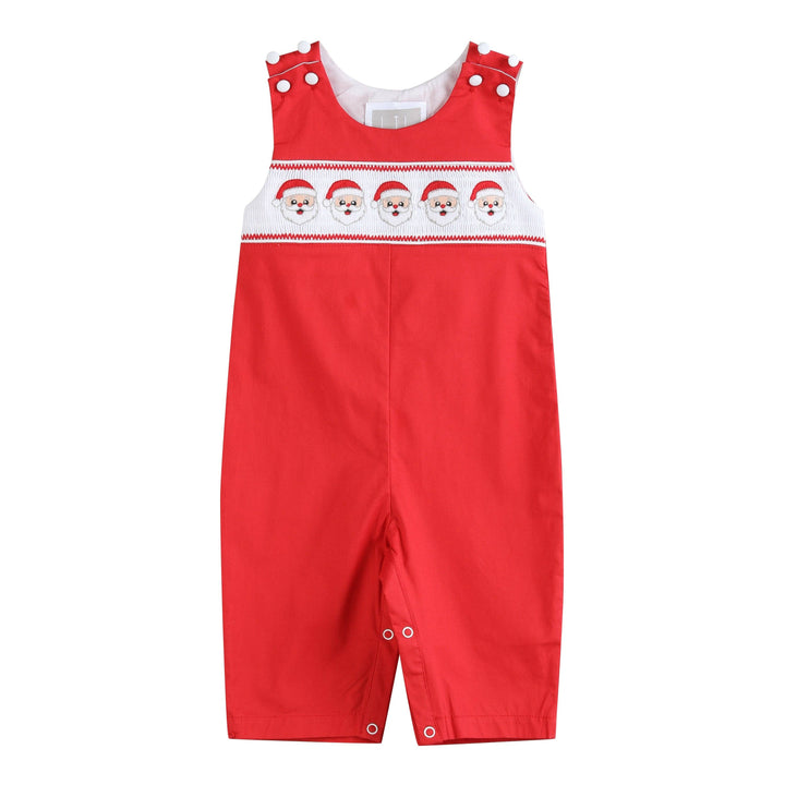 Red Santa Smocked Overalls - Premium Baby & Toddler Outfits from Lil Cactus - Just $36.95! Shop now at Pat's Monograms