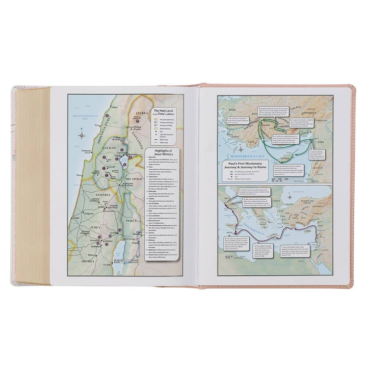 KJV Note-taking Bible Faux Leather HC, Pink Floral Printed - Premium Bible from Christian Art Gifts - Just $39.99! Shop now at Pat's Monograms