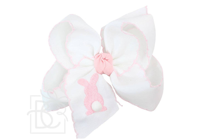 EMBROIDERED EASTER CROCHET EDGE BOWS - Premium Hair Bows from Beyond Creations, LLC - Just $18.95! Shop now at Pat's Monograms