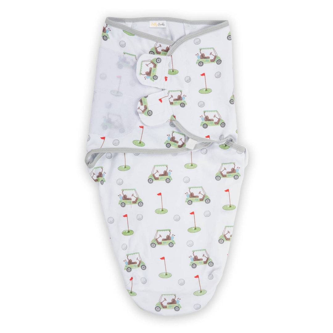 Golf A Round Baby Sleep Swaddle 100% Organic Cotton - Premium Swaddle from LollyBanks - Just $15.95! Shop now at Pat's Monograms