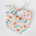 Pawty! Dog birthday bandana with cakes and hats gender neutral — doggish