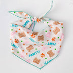 Pawty! Dog birthday bandana with cakes and hats gender neutral — doggish