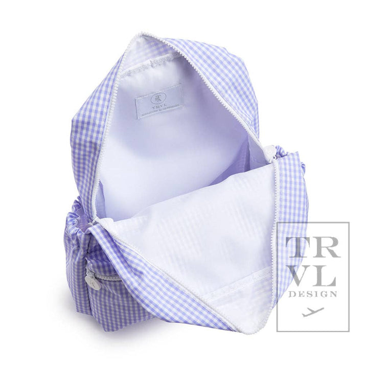 Backpacker - Backpack Gingham Lilac - Premium Backpack from TRVL Design - Just $64.95! Shop now at Pat's Monograms