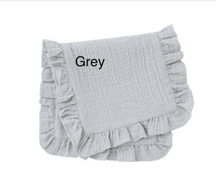 Muslin Ruffle Burp - Baby Gift, Shower Gift, Newborn - Premium Baby Accessories from Zsa Zsa & LoLLi Monogram Blanks - Just $9.95! Shop now at Pat's Monograms