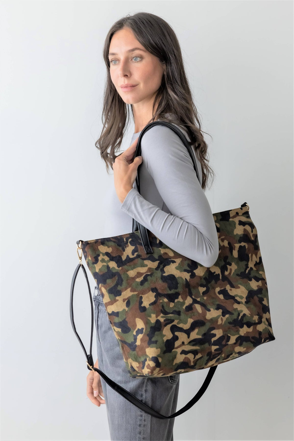 Camouflage Print Tote / Shoulder Bag