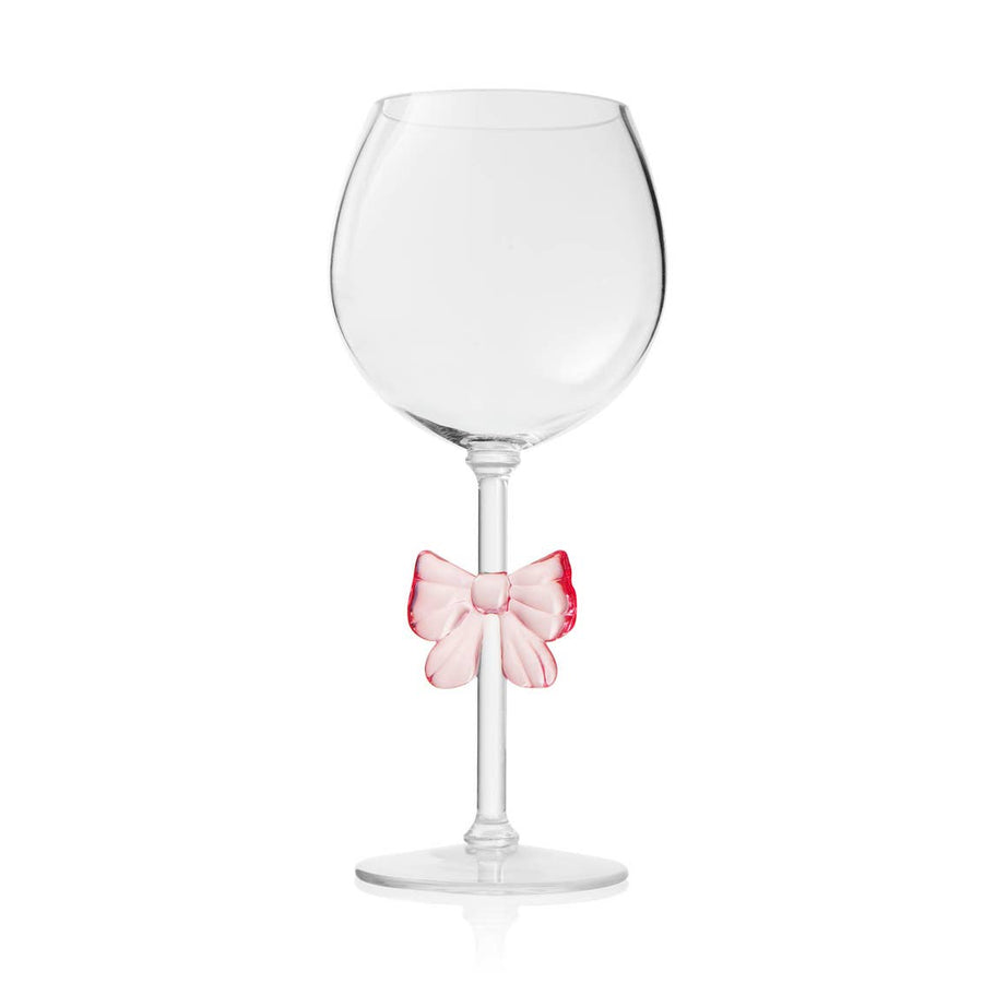 Coquette Pink Bow Acrylic Wine Glass - Premium drinkware from Godinger - Just $14.95! Shop now at Pat's Monograms
