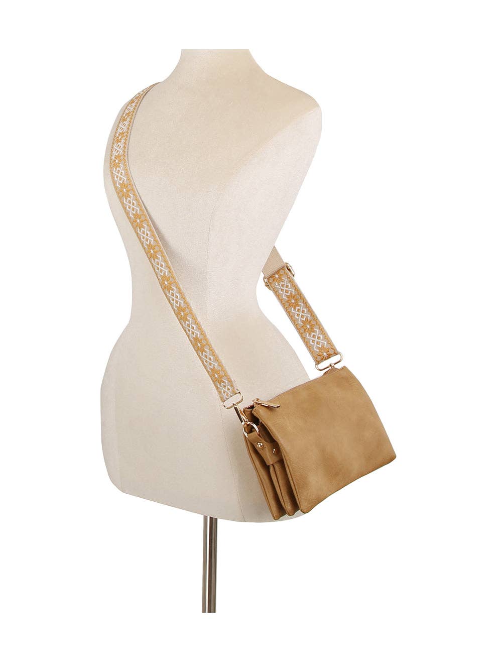 Classic daily leather crossbody with guitar strap - Premium handbag from Handbag Factory Corp - Just $52.50! Shop now at Pat's Monograms