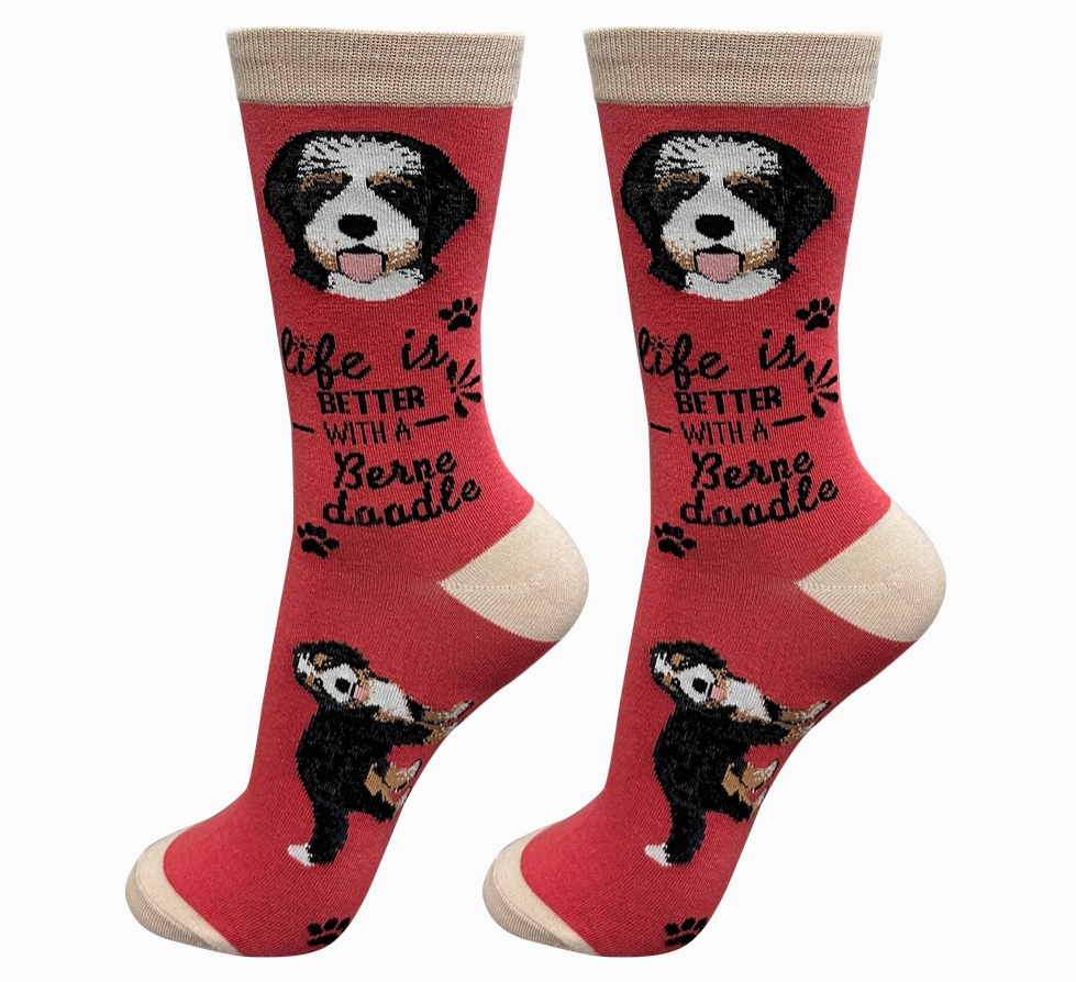 Bernadoodle - Life is Better Socks - Premium Socks from Sock Daddy - Just $10.95! Shop now at Pat's Monograms