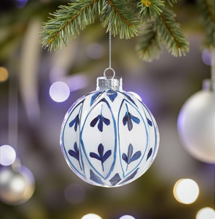 Glass Ornaments - Blue and White Boho - Premium Christmas Ornament from Burton and Burton - Just $6.95! Shop now at Pat's Monograms
