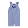 Dark Blue Gingham Overalls — Lil Cactus