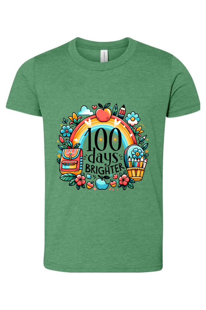 100 Days Brighter - Premium T-Shirts from Pat's Monograms - Just $24.95! Shop now at Pat's Monograms