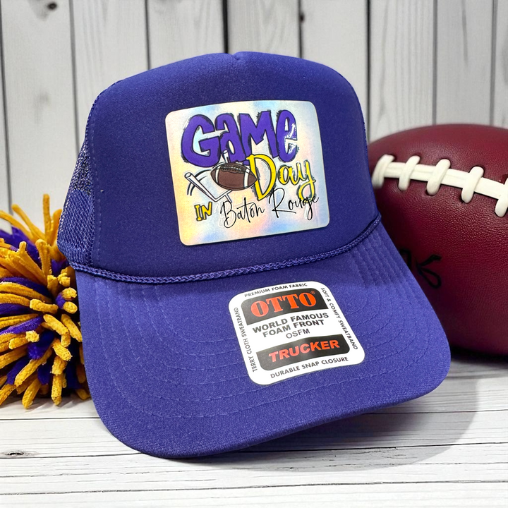 Game Day Cap - LSU - Premium T-Shirts from Pat's Monograms - Just $24.95! Shop now at Pat's Monograms