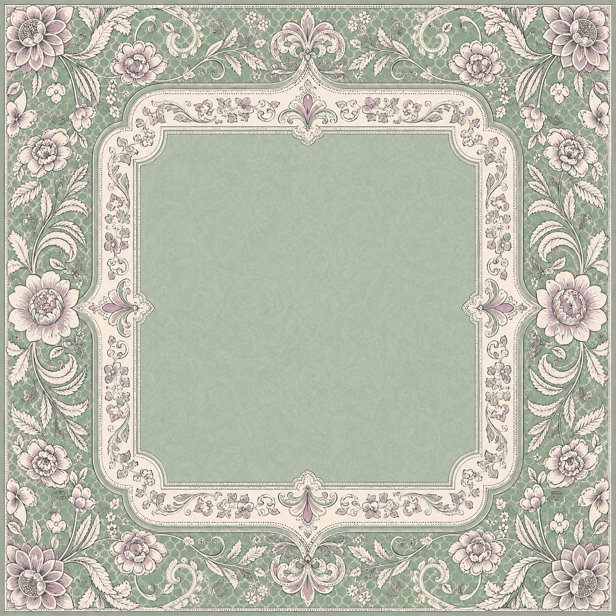 Garden Lattice — Sage and Lavender Mahjong Mat - Premium Mahjong from Told in Tiles - Just $80! Shop now at Pat's Monograms