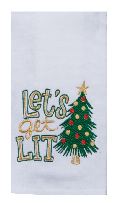 Let's Get Lit Christmas Kitchen Towel