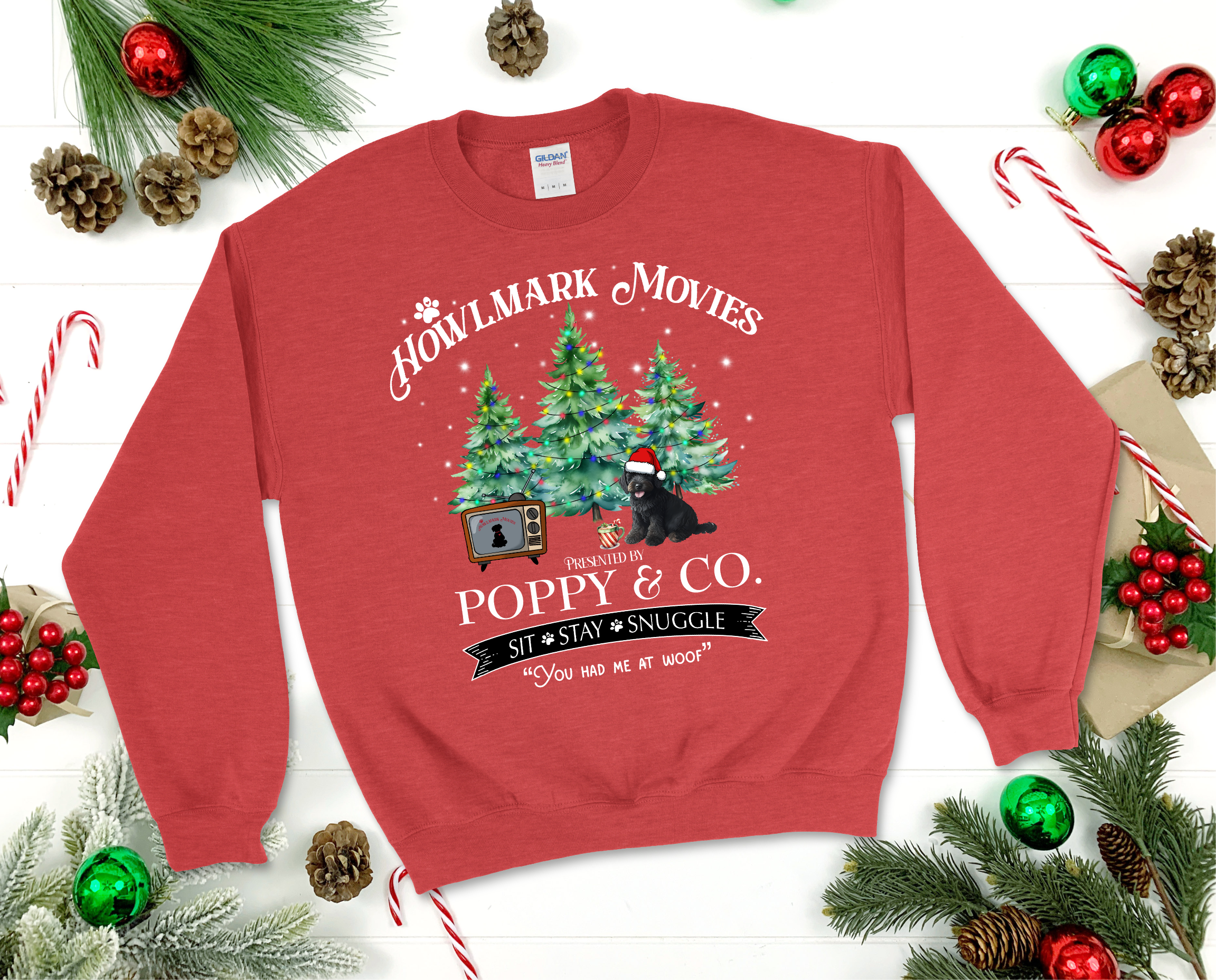 "Howlmark" Movie Sweatshirt - Personalized with your favorite Dog Breed - Premium holiday from Pat's Monograms - Just $42.95! Shop now at Pat's Monograms
