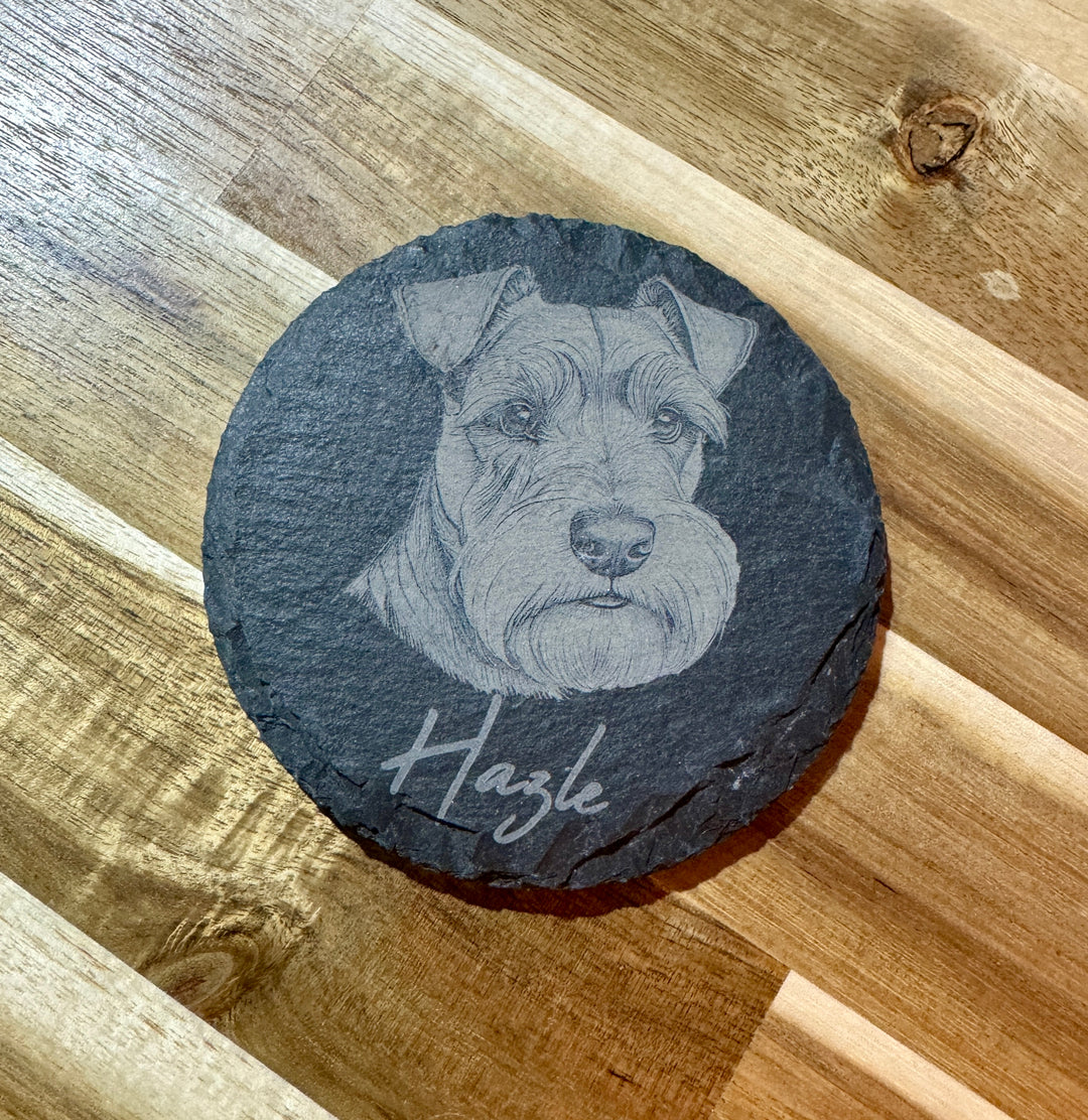 Personalized Engraved Slate Dog Breed Coaster - Premium coaster from Pat's Monograms - Just $12.95! Shop now at Pat's Monograms