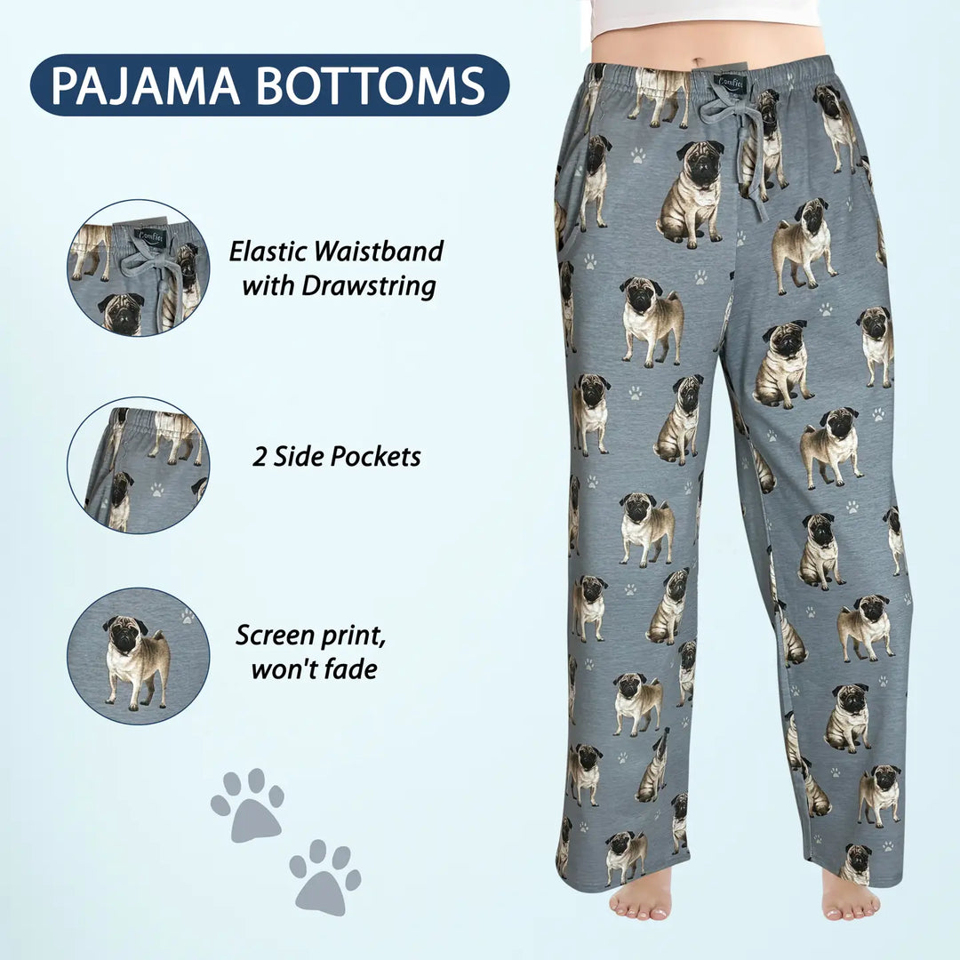 Pug Pajama Pants - Premium Pajamas from E&S Pets - Just $26.95! Shop now at Pat's Monograms