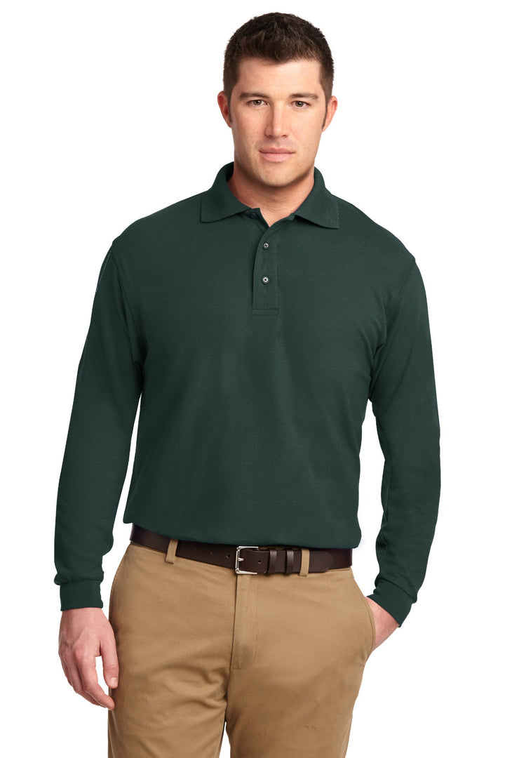 Veritas - K500LS Port Authority Unisex Long Sleeve Silk Touch Polo - Premium School Uniform from Pat's Monograms - Just $27! Shop now at Pat's Monograms