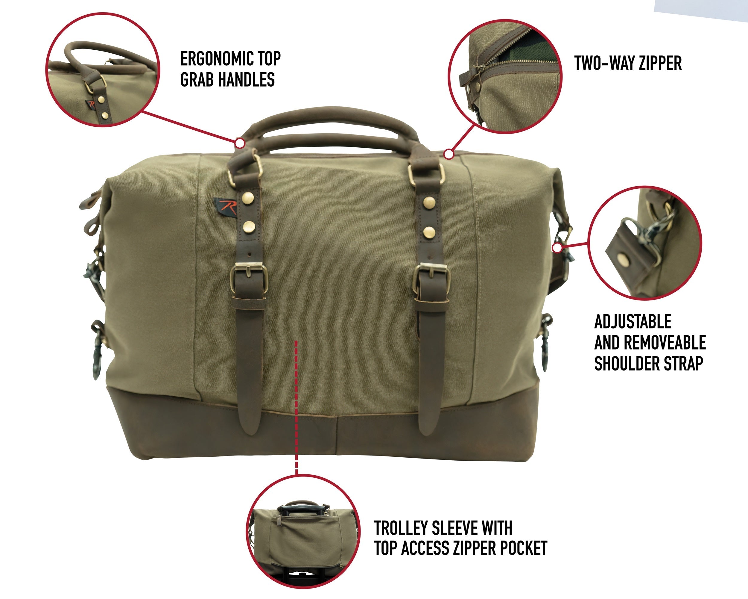 Vintage Carry-On Travel Bag - Premium  from Rothco - Just $69.95! Shop now at Pat's Monograms